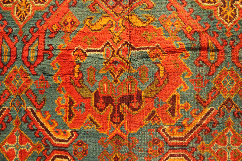 Antique Oushak, Turquoise and Square 324 x 315cm / 10'8" x 10'4"