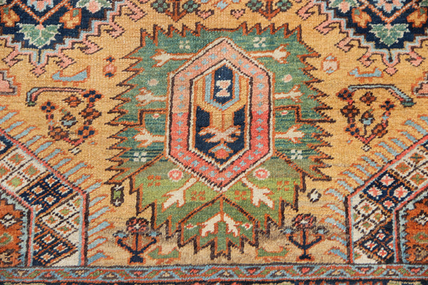 Antique Heriz Carpet, Yellow Ground 165 x 238cm / 5'4" x 7'9"