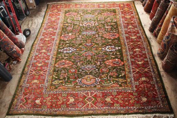 Antique Ziegler & Co Carpet, Green, 324 x 412cm / 10'8" x 13'6"