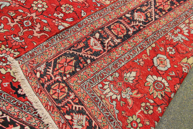 Antique Heriz Carpet, Large, With Allover Design 12'2" x 18'11" / 370 x 576cm