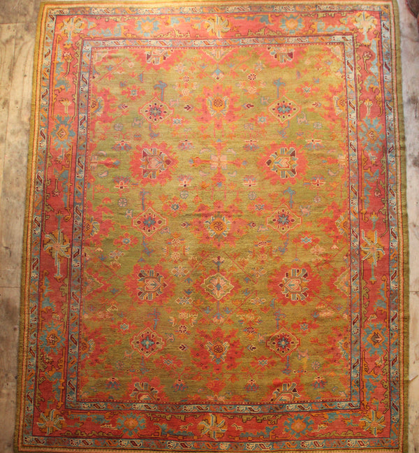 Antique Oushak, Green, 309 x 403cm / 10'2" x 13'3"
