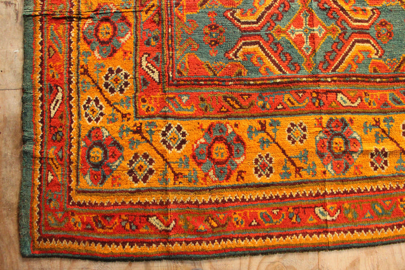 Antique Oushak, Turquoise and Square 324 x 315cm / 10'8" x 10'4"