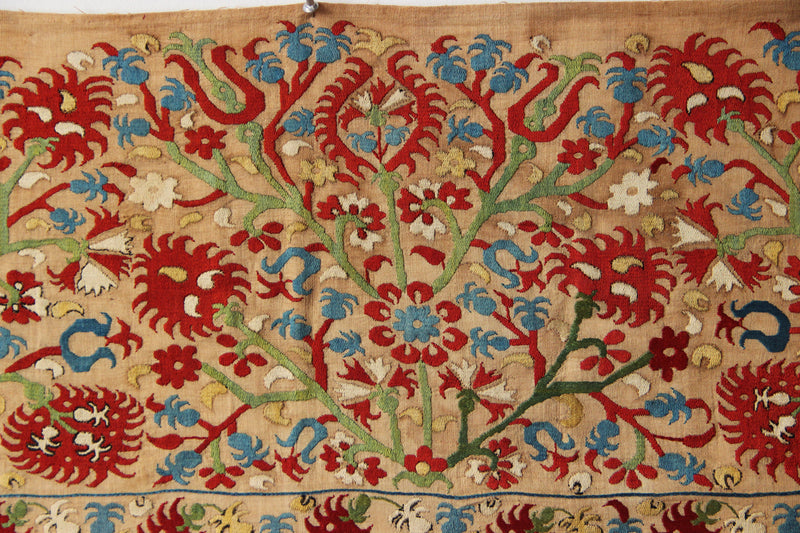 18th Century Greek Island Embroidery, Skyros, 30 x 53cm / 1'0" x 1'10"