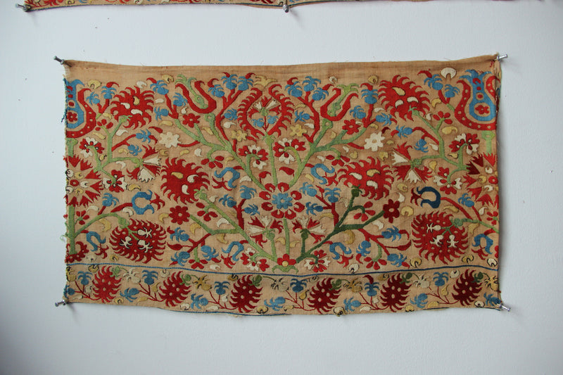 18th Century Greek Island Embroidery, Skyros, 30 x 53cm / 1'0" x 1'10"