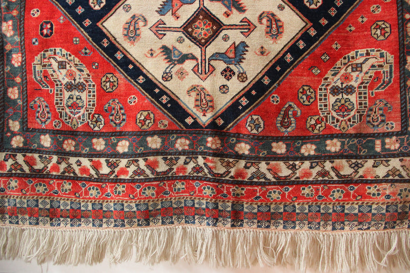 Fine Antique Qashqai Rug 130 x 216cm / 4'3" x 7'1"