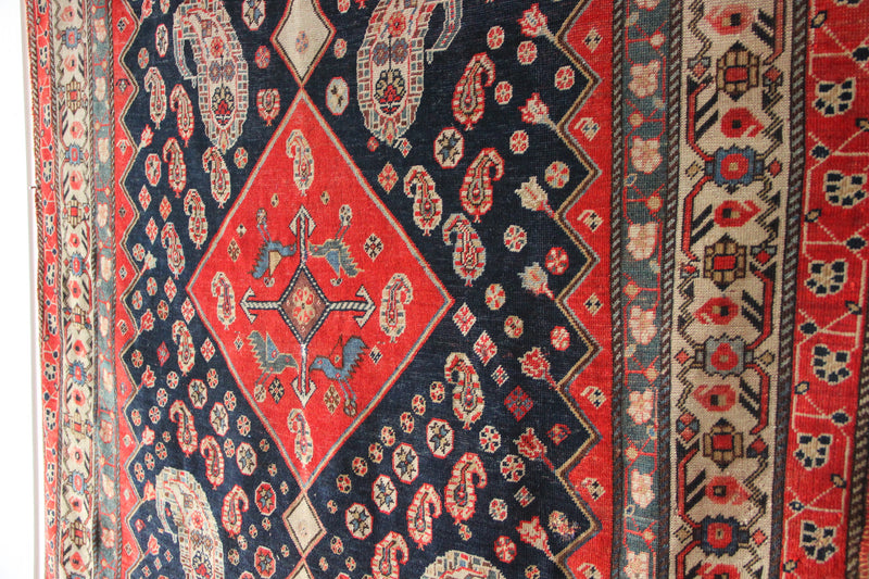 Fine Antique Qashqai Rug 130 x 216cm / 4'3" x 7'1"