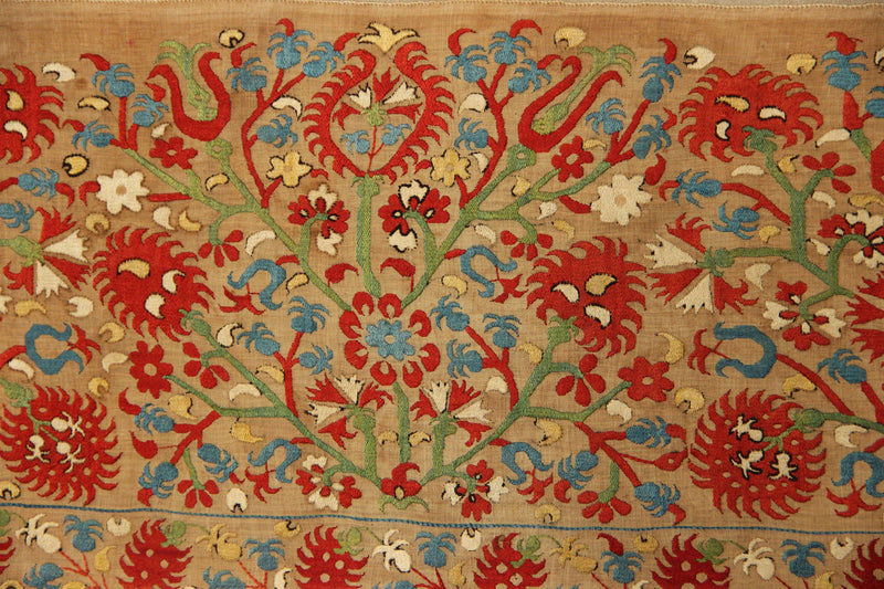 17th/18th century Skyros Embroidery, Greek Islands 70 x 35cm / 2'4" x 1'2"