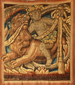 17th Century Flemish Tapestry of a Lion