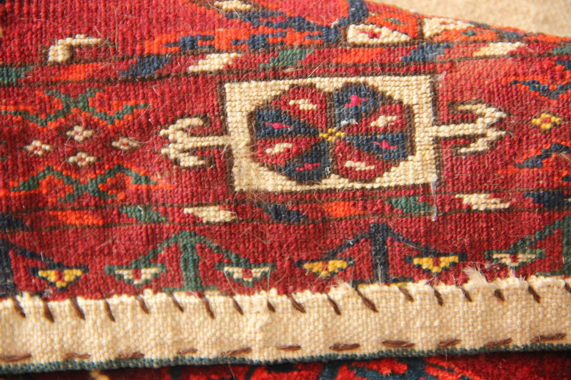 Antique 6 Gul Tekke Torba with holes 111 x 42cm / 3'8" x 1'4"
