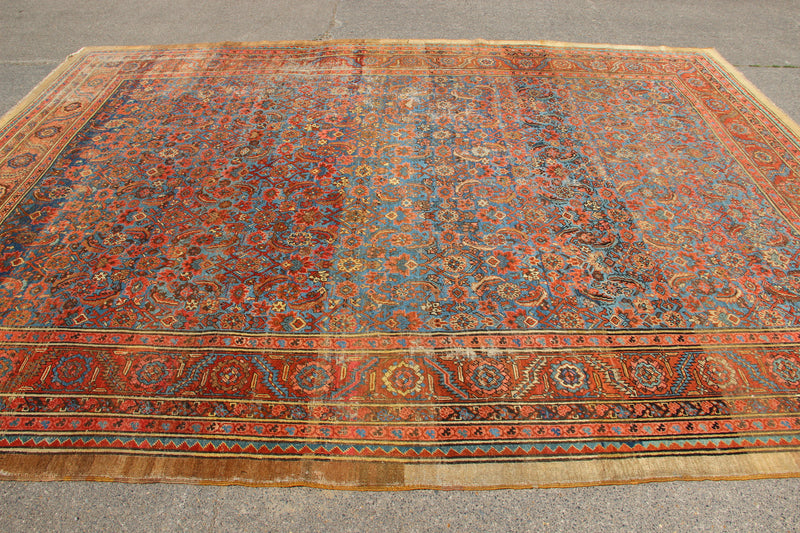 Antique Bakshiash Carpet Sky Blue 303 x 397cm / 9'11" x 13'0"