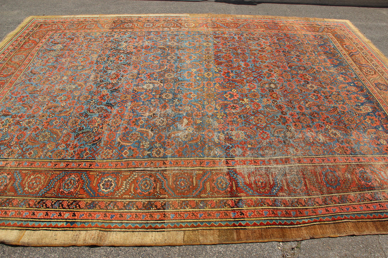 Antique Bakshiash Carpet Sky Blue 303 x 397cm / 9'11" x 13'0"