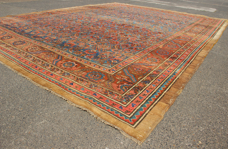 Antique Bakshiash Carpet Sky Blue 303 x 397cm / 9'11" x 13'0"