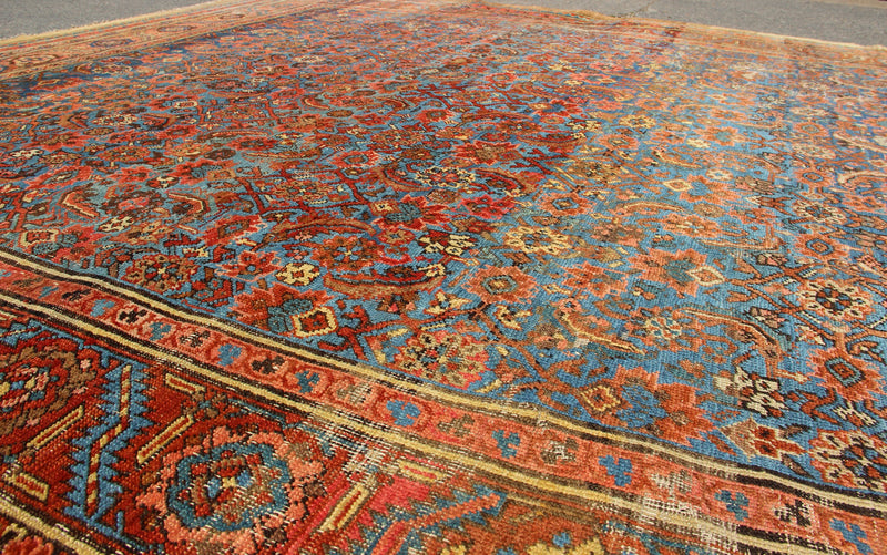 Antique Bakshiash Carpet Sky Blue 303 x 397cm / 9'11" x 13'0"