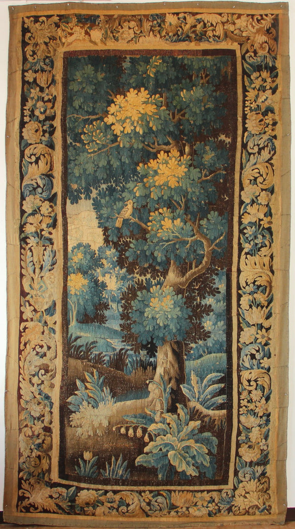 18th Century Flemish Verdure Tapestry 153 x 289cm / 5'0" x 9'6"