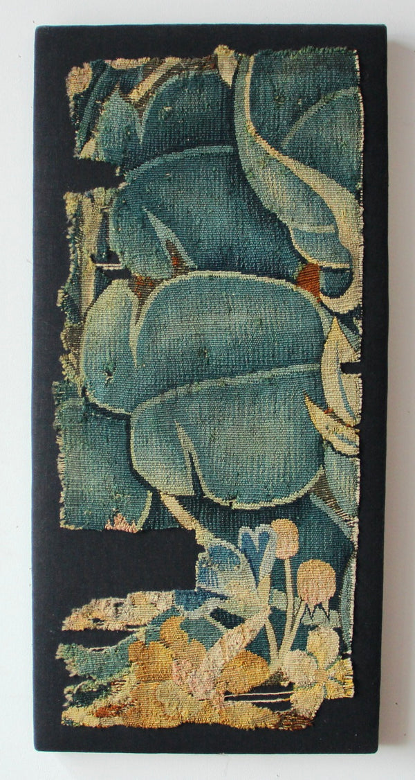 16th Century Feuilles Du Choux Tapestry Fragment 38 x 77cm / 1'3" x 2'6"
