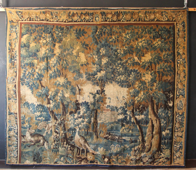 17/18th Century Verdure Tapestry Possibly Audenarde 9'5" x 8'2" / 287 x 250cm