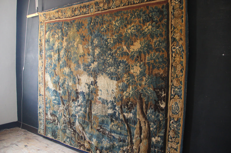17/18th Century Verdure Tapestry Possibly Audenarde 9'5" x 8'2" / 287 x 250cm