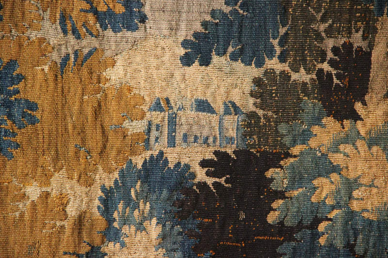 17/18th Century Verdure Tapestry 'The Naughty Dog' 297 x 272cm / 9'9" x 8'10"