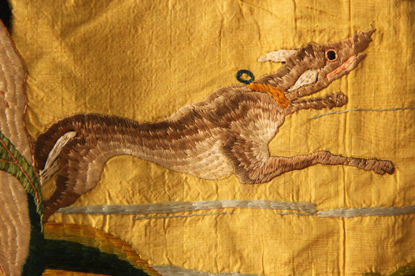 18th Century Italian Silk on Silk Embroidery 252 x 300cm / 8'4" x 9'10"