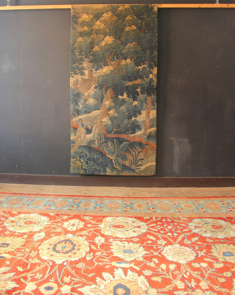 18th Century Flemish Verdure Tapestry 3'10" x 7'7" / 117 x 230cm