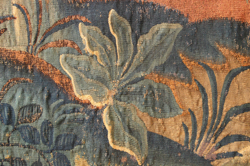 18th Century Flemish Verdure Tapestry 3'10" x 7'7" / 117 x 230cm