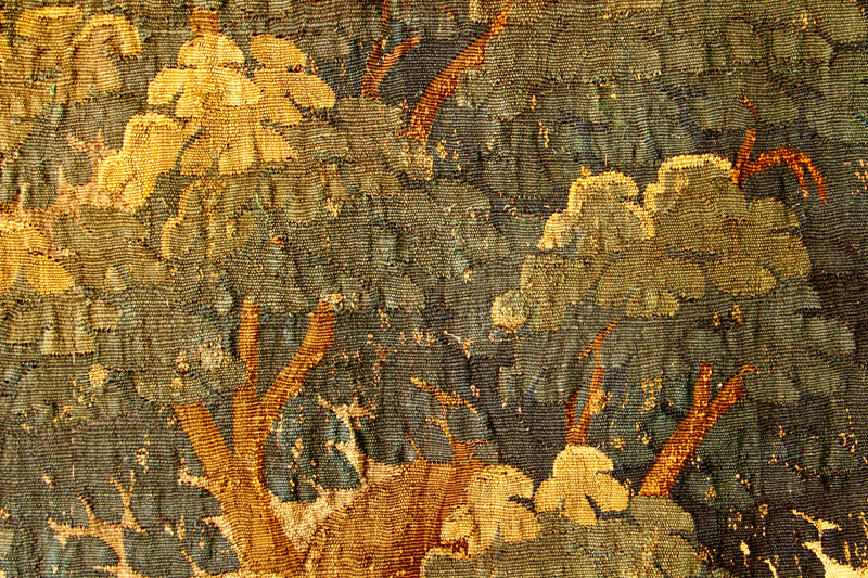 18th Century Flemish Verdure Tapestry 3'10" x 7'7" / 117 x 230cm