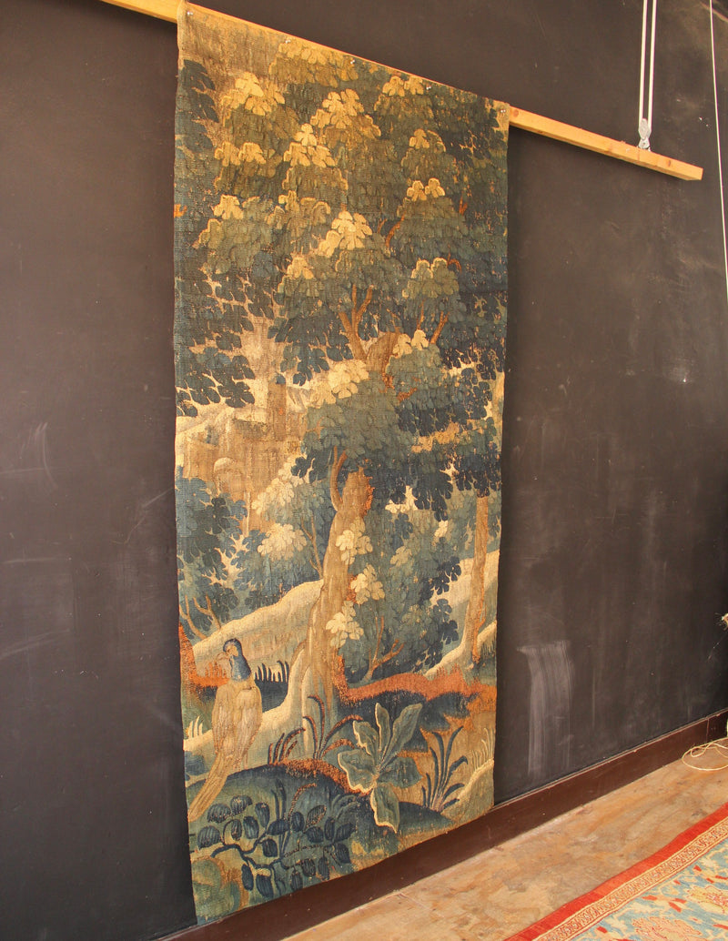 18th Century Flemish Verdure Tapestry 3'10" x 7'7" / 117 x 230cm