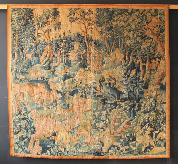 16th Century Tapestry With Fantastic Beasts, Northern France, 6'6" x 6'2" / 197 x 188cm
