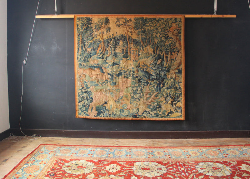 16th Century Tapestry With Fantastic Beasts, Northern France, 6'6" x 6'2" / 197 x 188cm