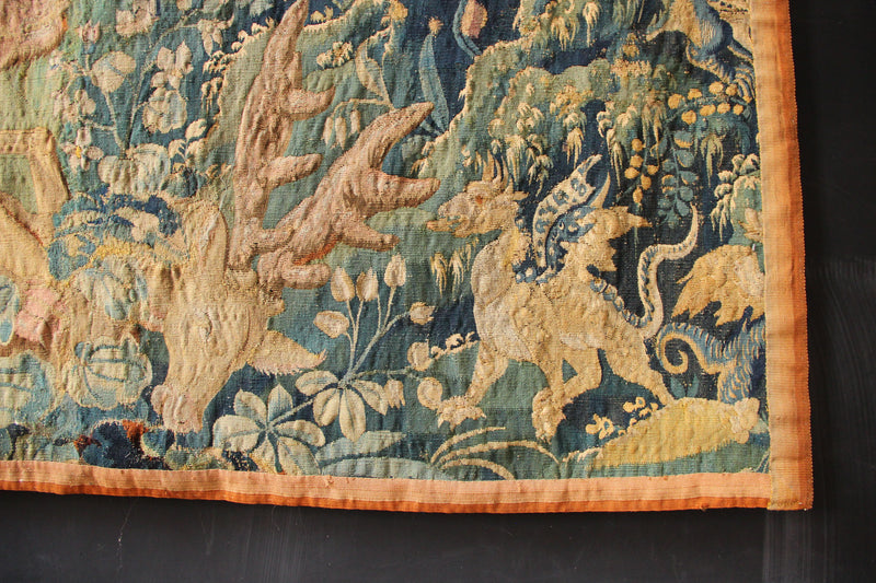16th Century Tapestry With Fantastic Beasts, Northern France, 6'6" x 6'2" / 197 x 188cm