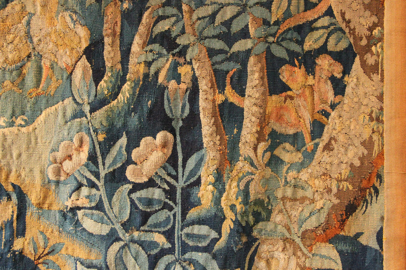 16th Century Tapestry With Fantastic Beasts, Northern France, 6'6" x 6'2" / 197 x 188cm