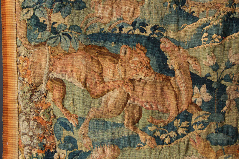 16th Century Tapestry With Fantastic Beasts, Northern France, 6'6" x 6'2" / 197 x 188cm