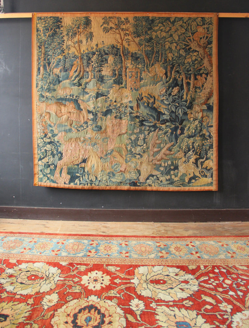 16th Century Tapestry With Fantastic Beasts, Northern France, 6'6" x 6'2" / 197 x 188cm