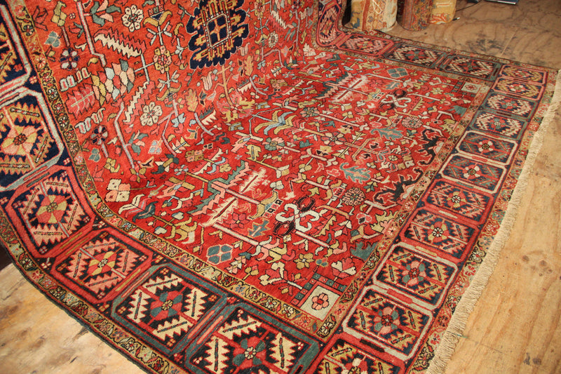 Antique Heriz Carpet Allover Design 9'4" x 14'4" / 286 x 419cm