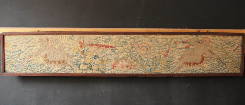 17/18th Century Flemish Tapestry 1'3" x 7'0" / 38 x 214cm