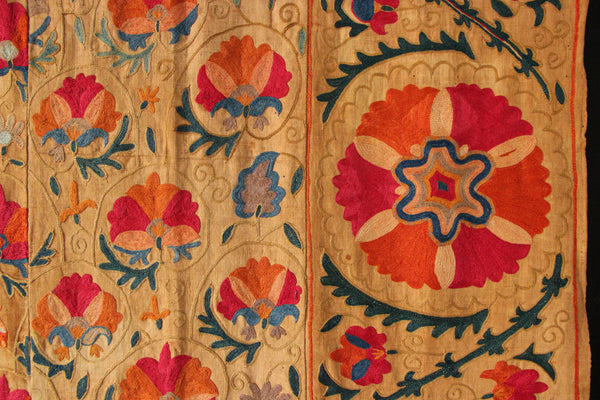 Antique Circa 1850 Suzani Embroidery 5'7" x 7'9" / 170 x 236cm