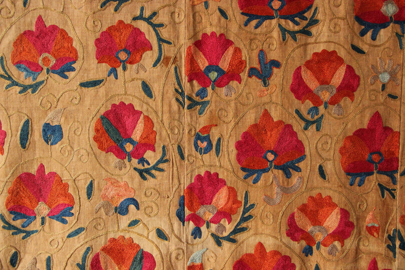 Antique Circa 1850 Suzani Embroidery 5'7" x 7'9" / 170 x 236cm