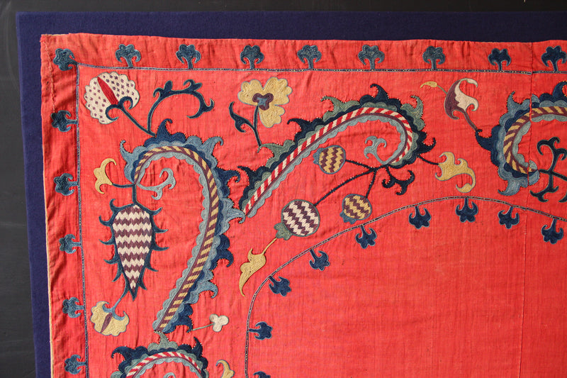 Mid 19th Century Sharisabz Nim Suzani 114 x 140cm / 3'9" x 4'7"