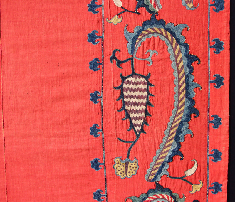 Mid 19th Century Sharisabz Nim Suzani 114 x 140cm / 3'9" x 4'7"