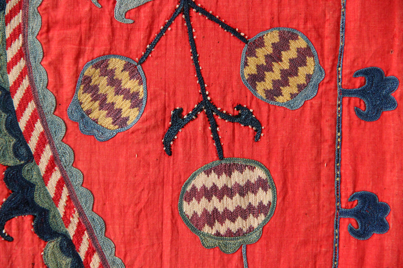 Mid 19th Century Sharisabz Nim Suzani 114 x 140cm / 3'9" x 4'7"