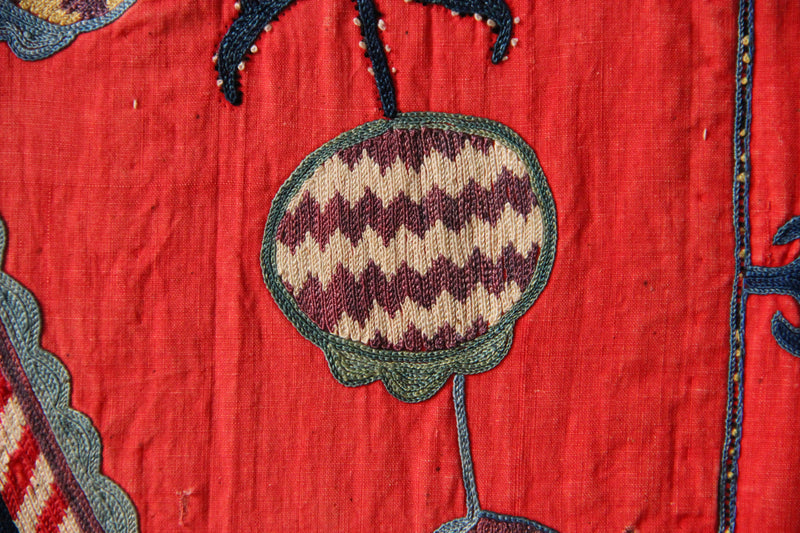 Mid 19th Century Sharisabz Nim Suzani 114 x 140cm / 3'9" x 4'7"