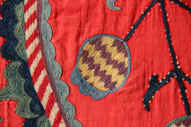 Mid 19th Century Sharisabz Nim Suzani 114 x 140cm / 3'9" x 4'7"