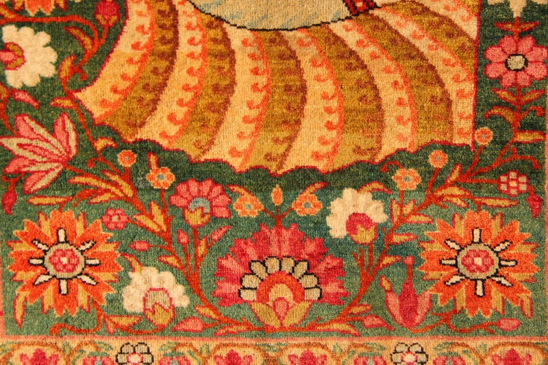 Antique Lavar Kirman Rug 67 x 81cm / 2'2" x 2'9"