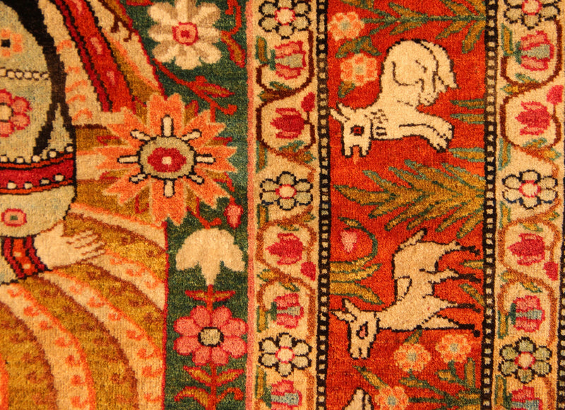 Antique Lavar Kirman Rug 67 x 81cm / 2'2" x 2'9"