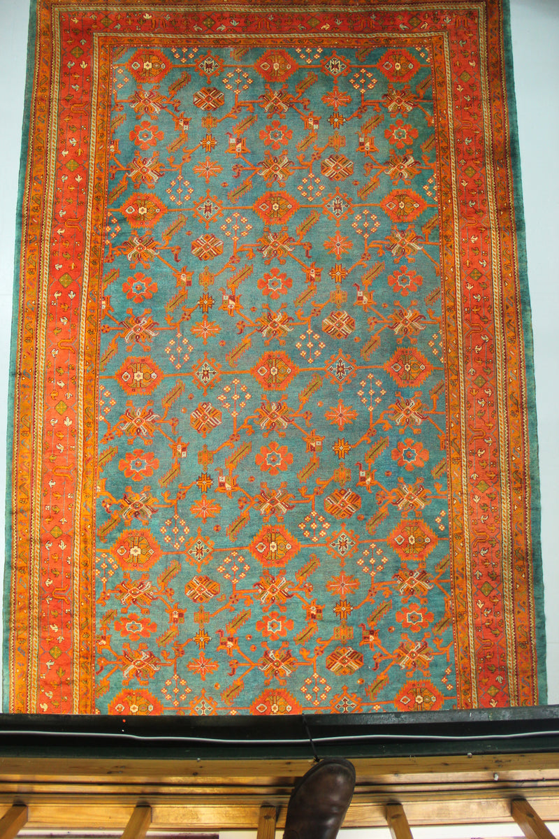 Antique Oushak Light Blue Allover 369 x 595cm / 12'1" x 19'6"