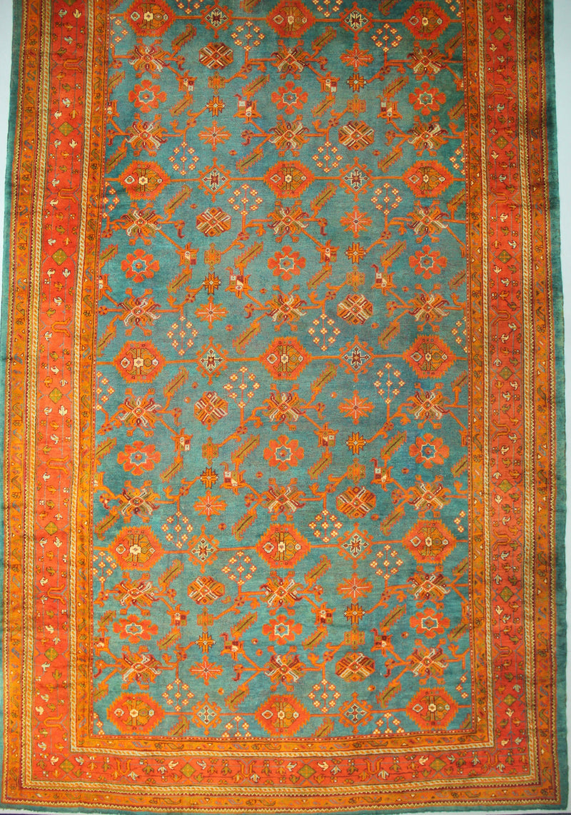 Antique Oushak Light Blue Allover 369 x 595cm / 12'1" x 19'6"
