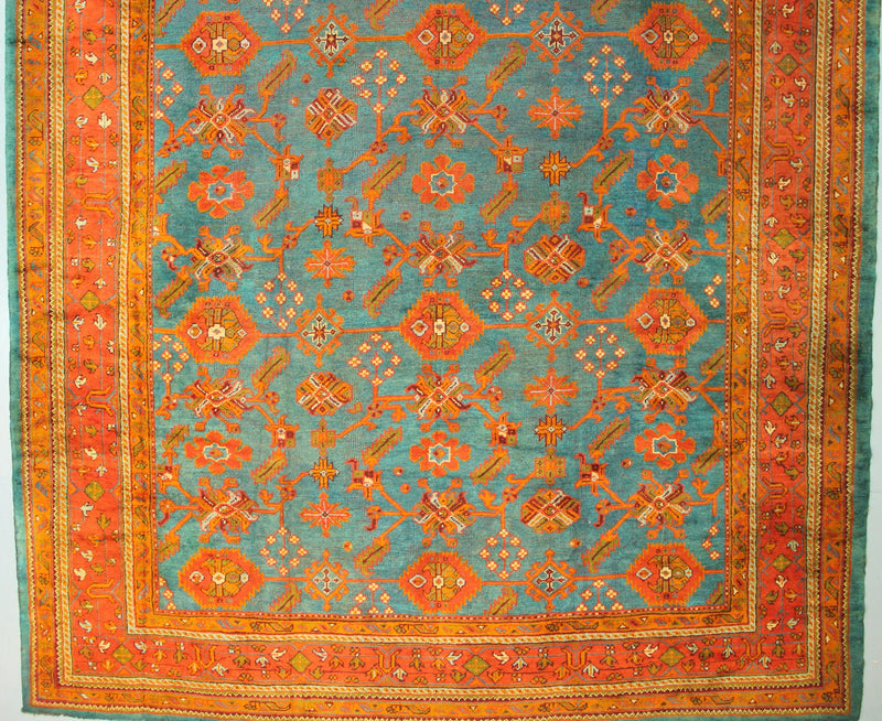 Antique Oushak Light Blue Allover 369 x 595cm / 12'1" x 19'6"