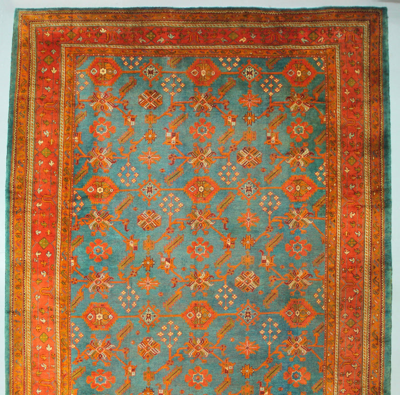 Antique Oushak Light Blue Allover 369 x 595cm / 12'1" x 19'6"