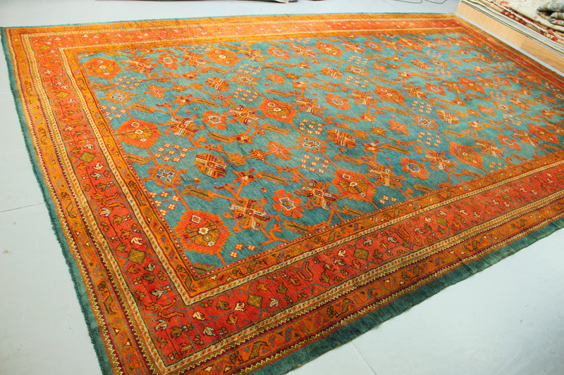 Antique Oushak Light Blue Allover 369 x 595cm / 12'1" x 19'6"