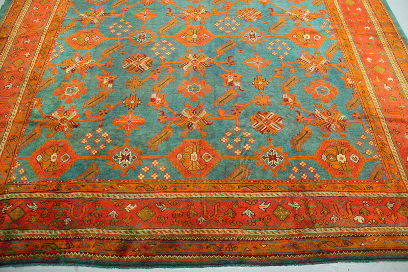 Antique Oushak Light Blue Allover 369 x 595cm / 12'1" x 19'6"